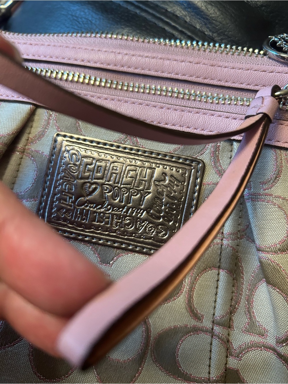 Coach Poppy Pink Signature Crossbody Bag - Picture 7 of 11